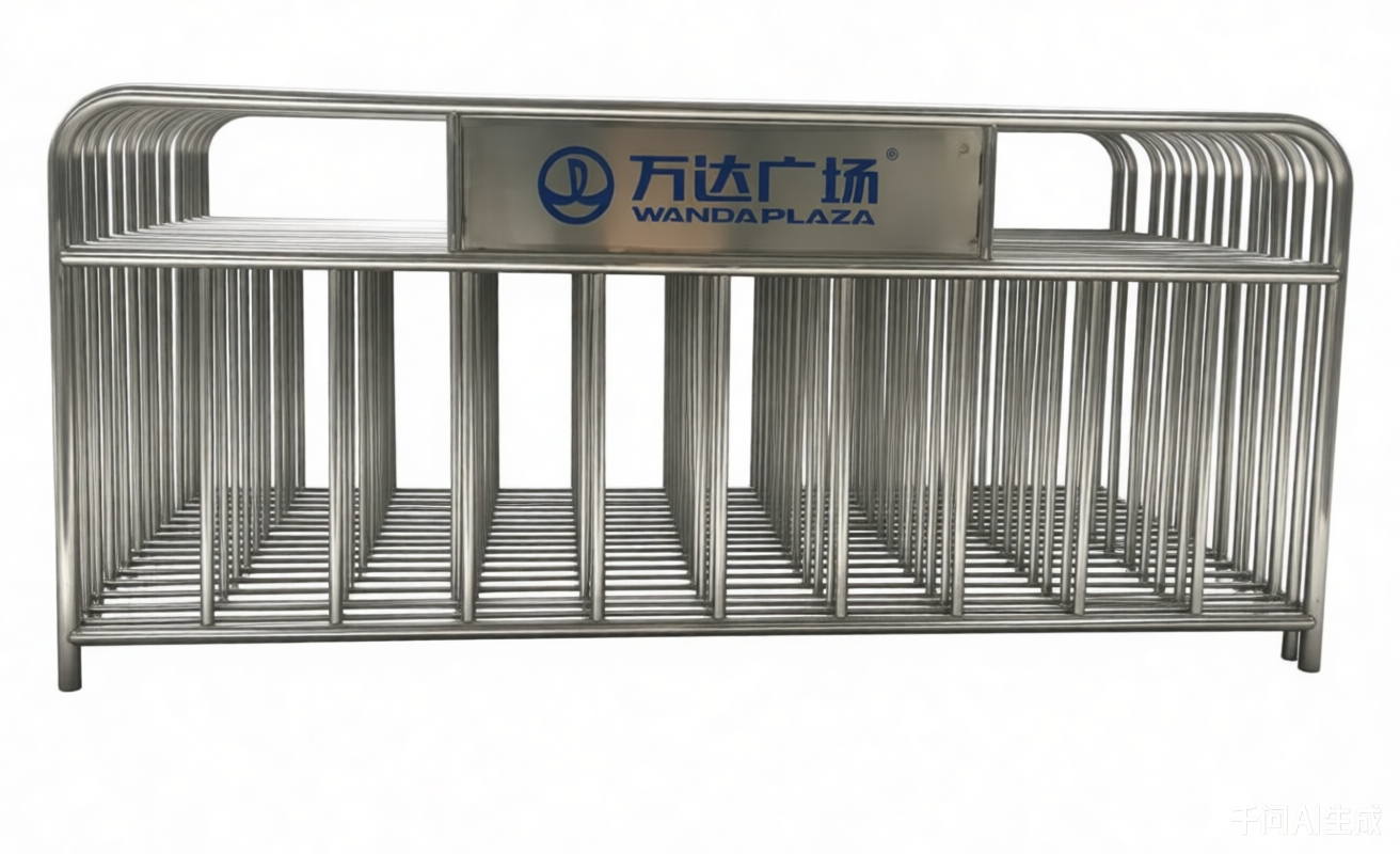 专业定制304不锈钢物业移动护栏